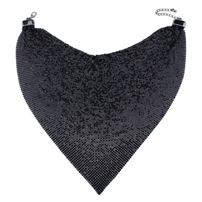 Mesh Diamond Rhinestones Clavicle Neck Chain