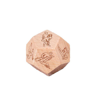 Couple Date Night 12 Sided Positions Fun Wood Dice