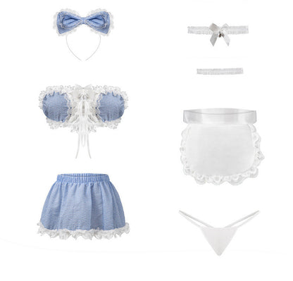 Women's Lace Ruffle Cosplay Lingerie Set