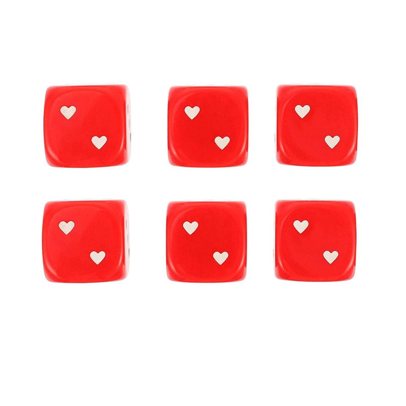 Heart-Shaped Dice Game Plus Size 25MM