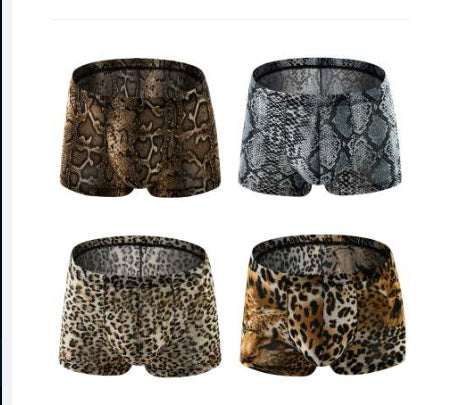 Boxer Briefs Animal Print Low Waist Underwear