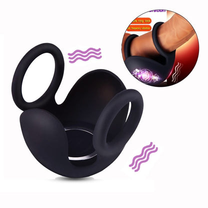 Scrotal Sleeve Male Lock Ring Testicular Vibration Restraint