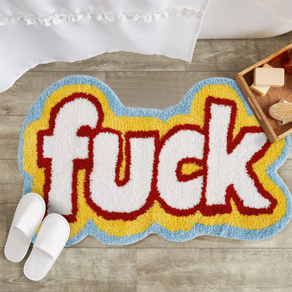 "fuck" Creative Letters Stain-Resistant Carpet