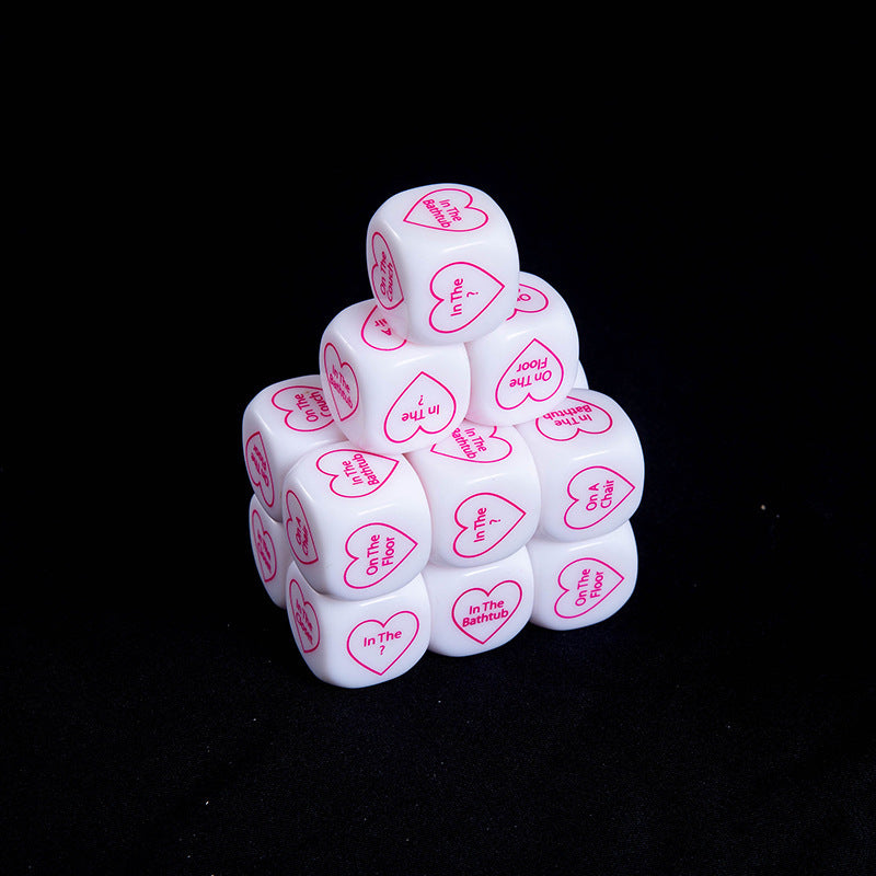 English Couple Printed 2 Dice Round Corner