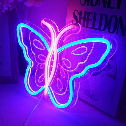 Led Neon Light Colorful Butterfly