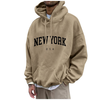 New York Long-Sleeve Kangaroo Pocket Hoodie Huge Variety