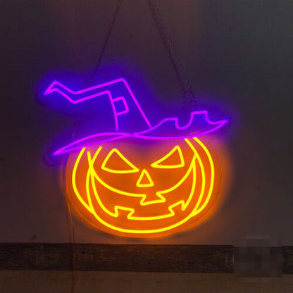 Neon Halloween Decorative Pumpkin Headlight