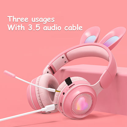 Rabbit Ear Luminous Extendable Wireless Headphones