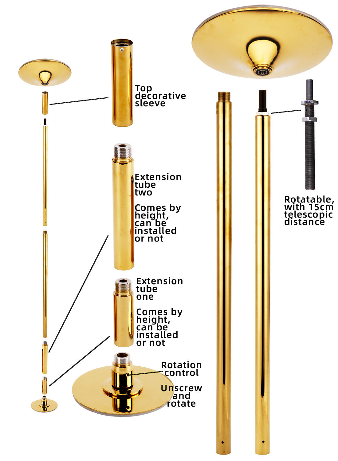 Demountable Pole Dance Home Training