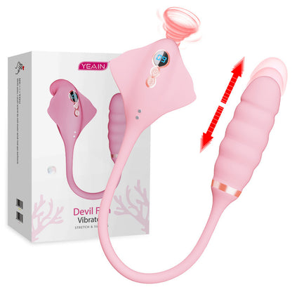 Manta Ray Telescopic Sucking Vibrator Toy