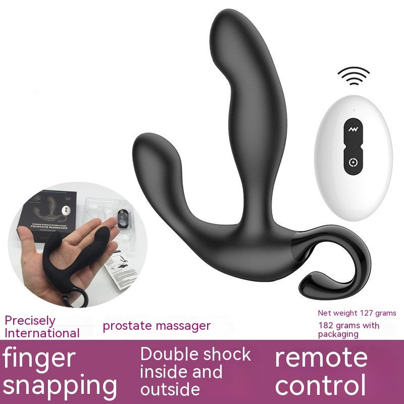 Men's 10 Frequency Double Shock Remote Control Prostate Vibrator