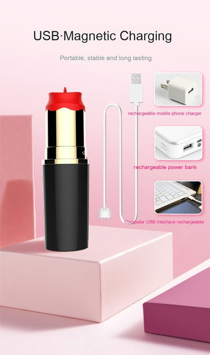 10 Frequency Lipstick Oscillator Women's Vibrator