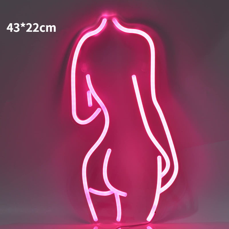 LED Back Neon Light Bar Seductive Glowing Woman Multiple Styles