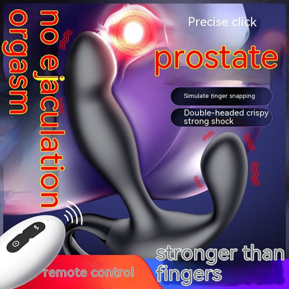 Men's 10 Frequency Double Shock Remote Control Prostate Vibrator