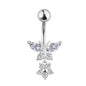 Stainless Steel Inlaid Zircon Navel Stud Piercing Jewelry Huge Variety