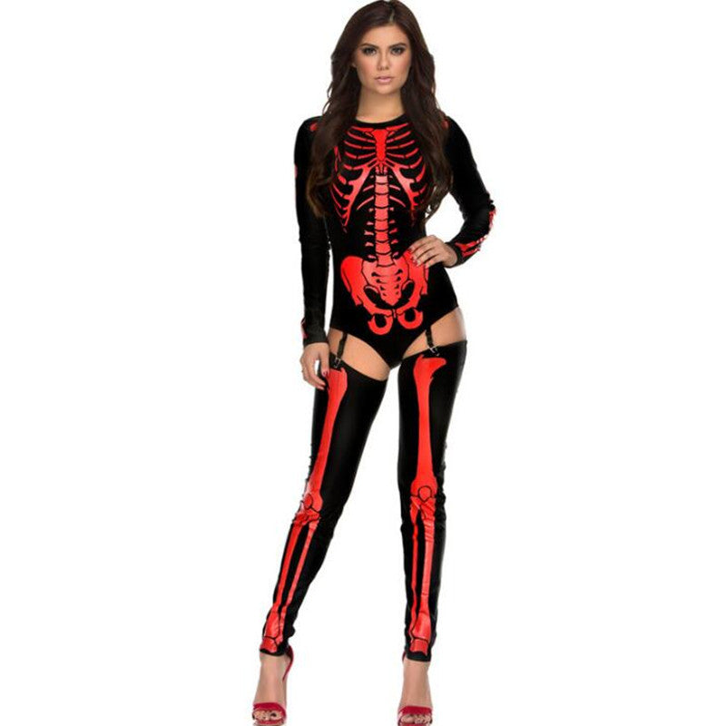 Halloween Cosplay Costume Skull Zombie One-Size Uniform Multiple Colors