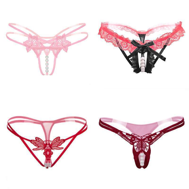 Embellished 4-Pack Thong Women's Cutout G-String Huge Variety