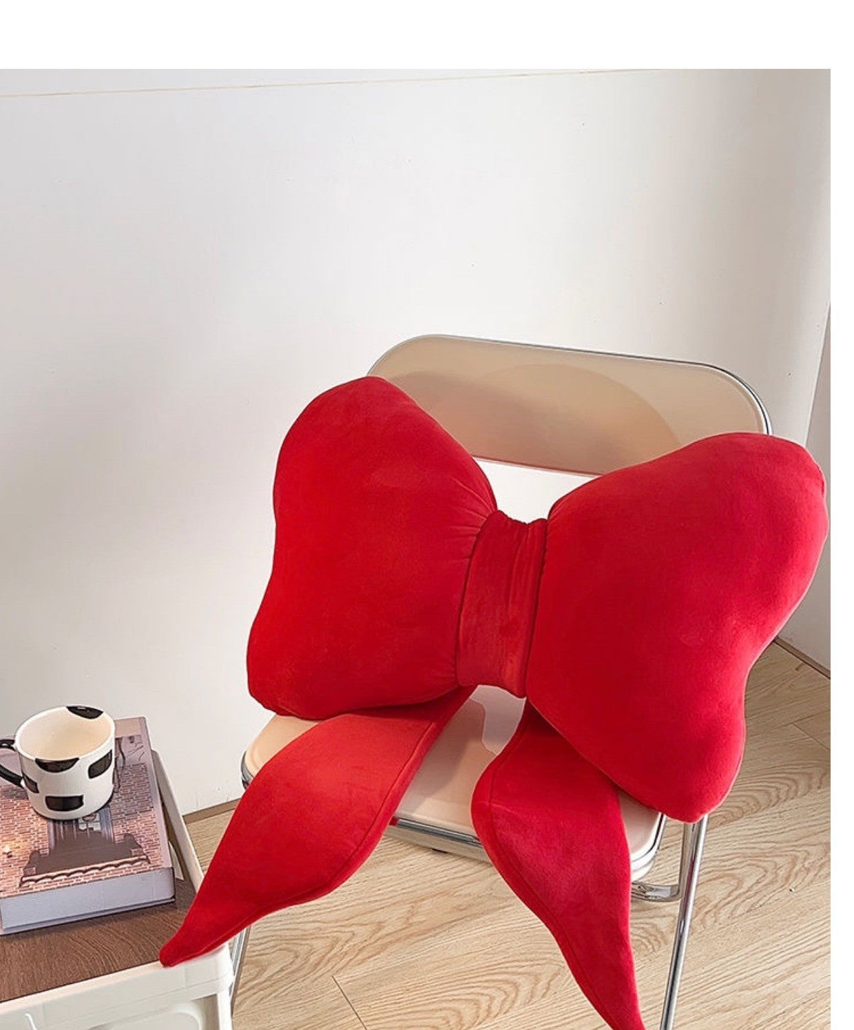 Red Green Gift Bow Pillow