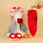 Luxury Red Fire Fox Tail Headband Nipple Tassels Gold Metal Plug Set