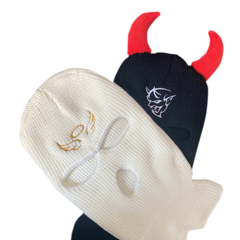 Angel And Devil Full Face Unisex Ski Mask