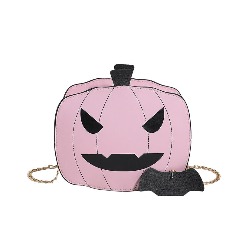 Pumpkin Crossbody Chain Shoulder Bag