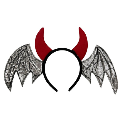 Halloween Props Red Devil Wings Headband Skirt Option