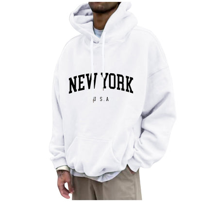 New York Long-Sleeve Kangaroo Pocket Hoodie Huge Variety