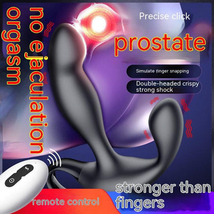 Men's 10 Frequency Double Shock Remote Control Prostate Vibrator