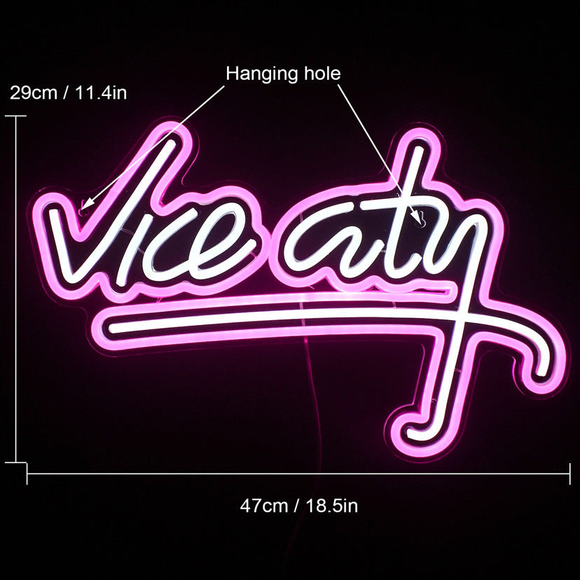 LED Luminous Characters Neon Sign "Vice City"