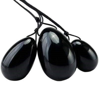 Natural Crystal Obsidian Jade Egg Massage