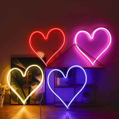 Love Heart Neon Acrylic Transparent LED Light