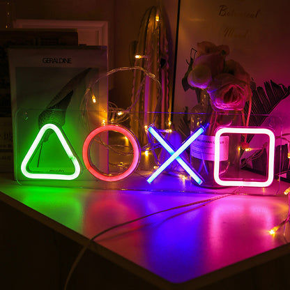 "Playstation" Remote Symbols LED Neon Acrylic Backboard Lamp