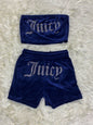 Rhinestone Juicy Chest-Wrapped & Drawstring Pocket Shorts Huge Variety