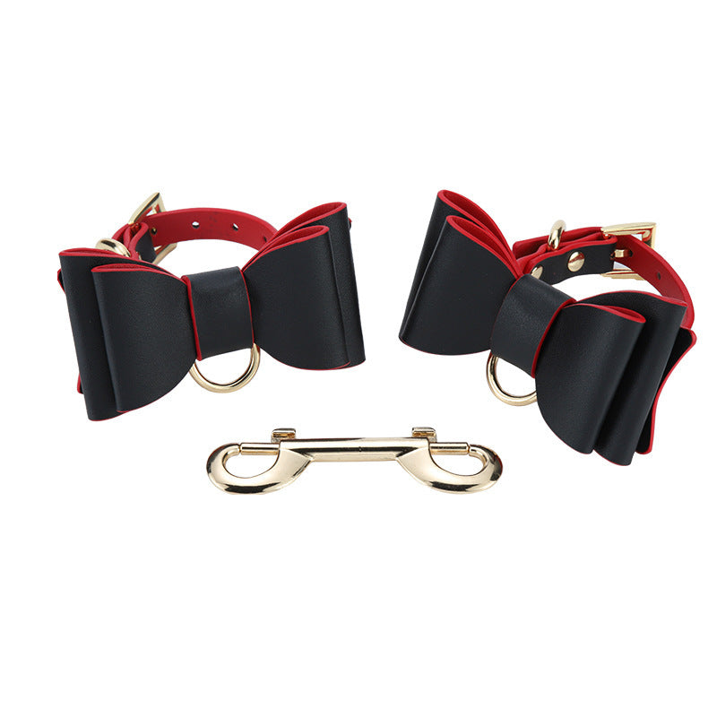 Leather Bondage Cuff Whip Training Suit