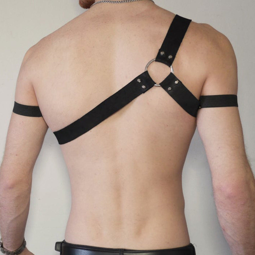 Men's Fashion Minimalist Leather Bondage Garment Straps