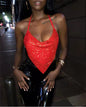 Women's Top Rhinestone Halterneck Vest Multiple Colors