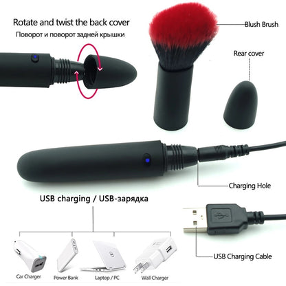 Discreet Design Electric Cosmetic Makeup Brush Vibrating Massager