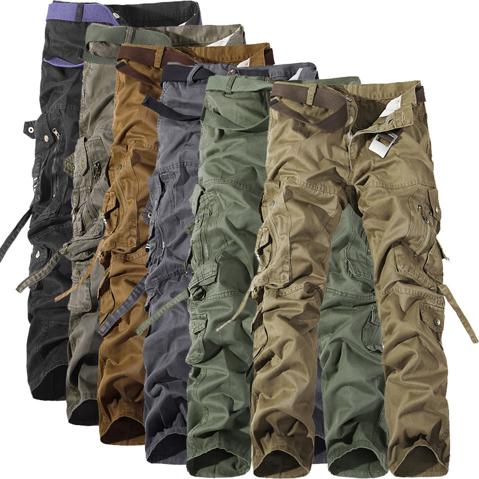 Multi-Pocket Full-Length Cargo Pants