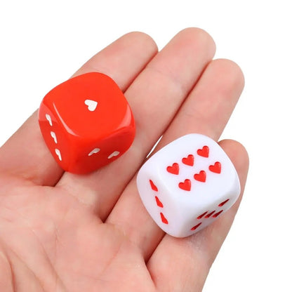 Heart-Shaped Dice Game Plus Size 25MM