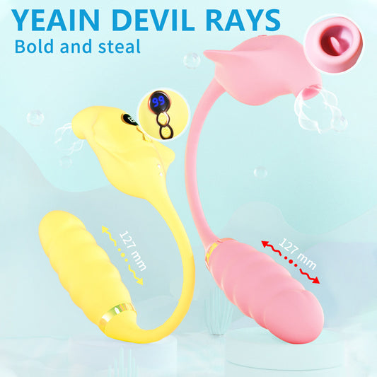 Manta Ray Telescopic Sucking Vibrator Toy