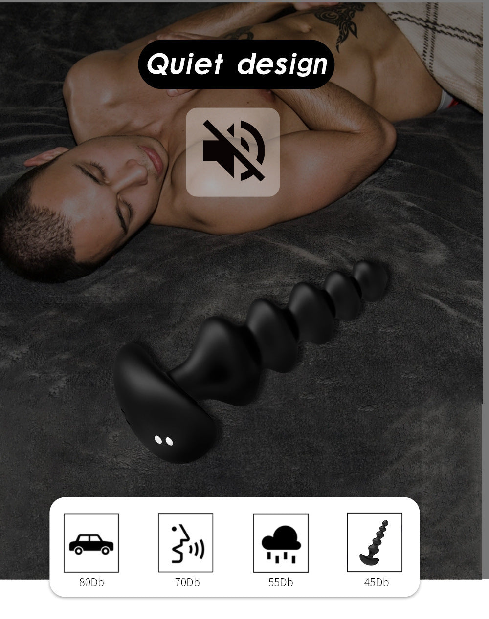 Remote Control Rechargeable Beaded Prostate Massager Toys