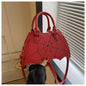 Spider Web Saddle Crossbody Shoulder Bag With Handle