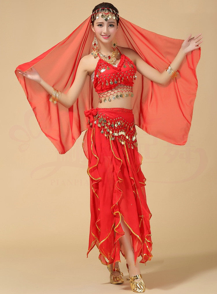 Intricate Belly Dance Performance Costume Multiple Colors