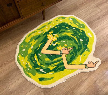 "Rick & Morty" Cartoon Anime Machine Washable Carpet