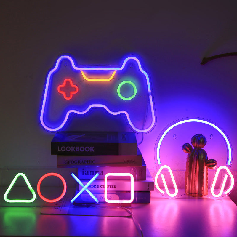 "Playstation" Remote Symbols LED Neon Acrylic Backboard Lamp