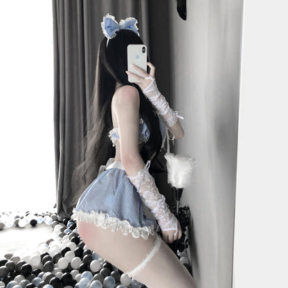 Women's Lace Ruffle Cosplay Lingerie Set