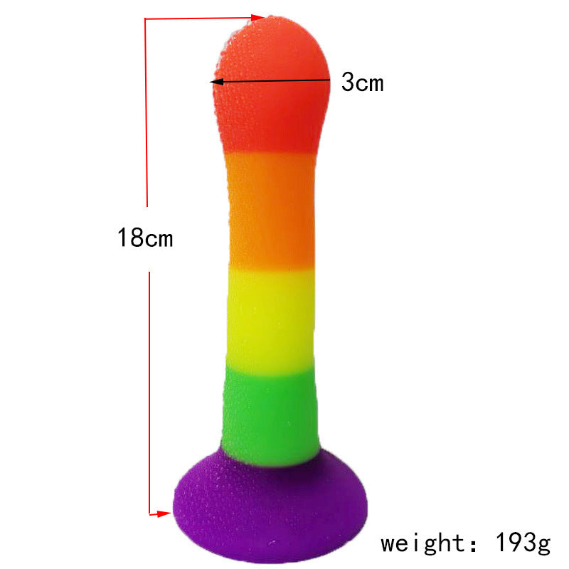 Rainbow Color Special-Shaped Silicone Butt Plug