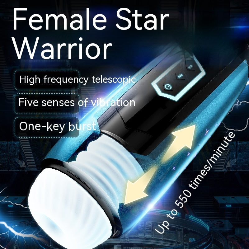 Star Warrior High-Frequency Telescopic Men's Vibration Masturbator