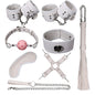 Ball Gag Sexy 8 Piece Set Training Bondage And Discipline Set Plush Leather Handcuffs