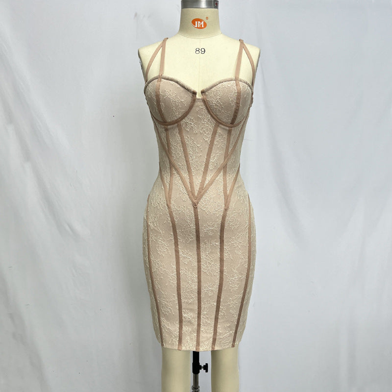 Stretch Slim Strap Bandage Corset Dress